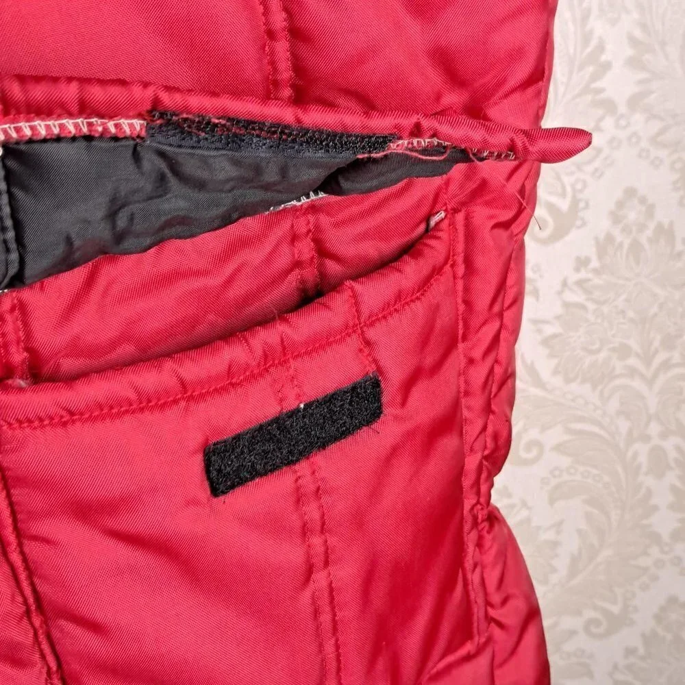 Walls' Blizzard-Pruf One Piece Suit Size Medium Red Vest Zip Front Pockets EUC - Picture 4 of 12